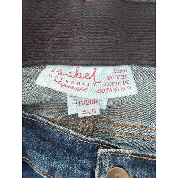 ISABEL MATERNITY Skinny Bootcut Pregnancy Jeans Size US / 28 R - Picture 3 of 5